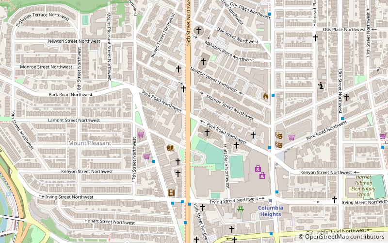 James Cardinal Gibbons Memorial Statue location map