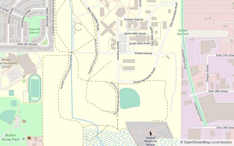 Haskell Indian Nations University location map