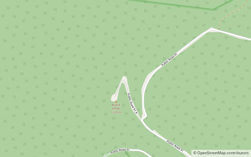 Bickle Knob location map
