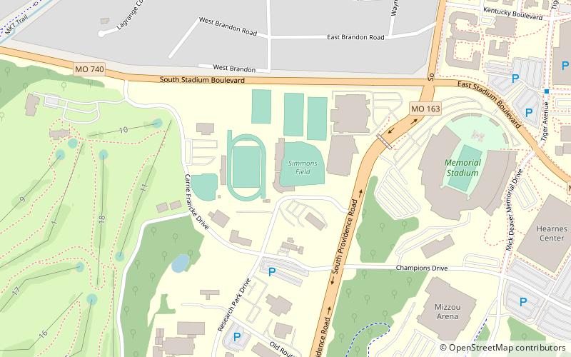 Taylor Stadium location map