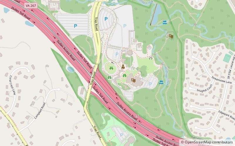 Wolf Trap National Park for the Performing Arts location map