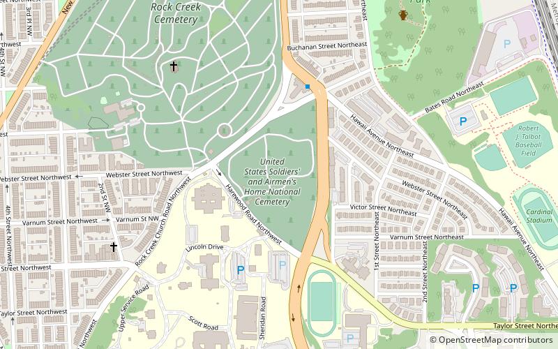 United States Soldiers' and Airmen's Home National Cemetery location map