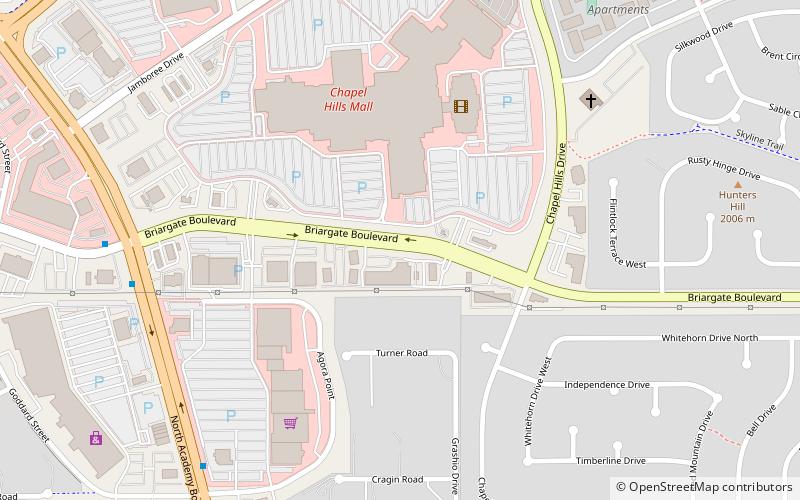 Chapel Hills Mall location map
