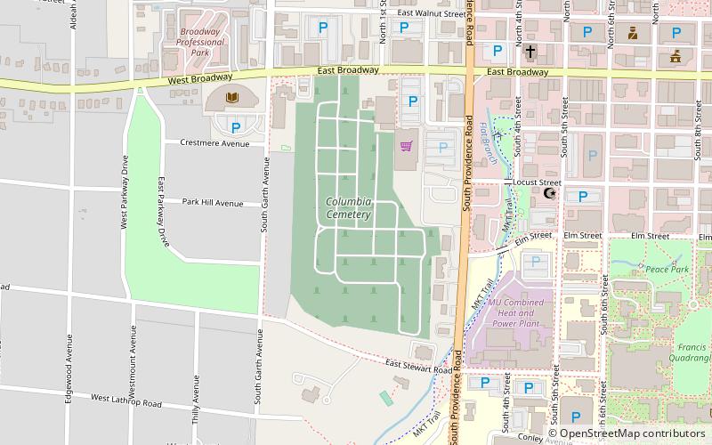 Columbia Cemetery location map