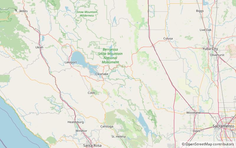 Cache Creek Wilderness location map