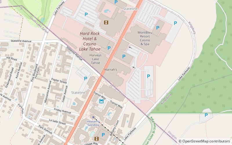 Harrah's Lake Tahoe location map