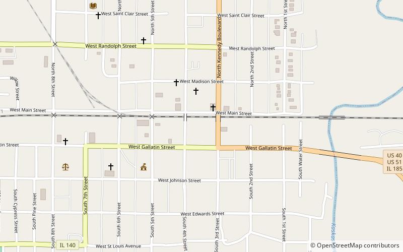 Vandalia State House State Historic Site location map