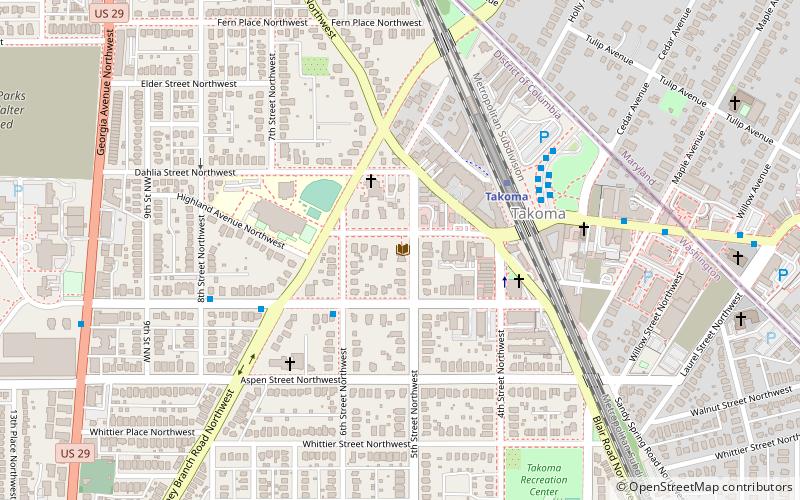 Takoma Park Neighborhood Library location map