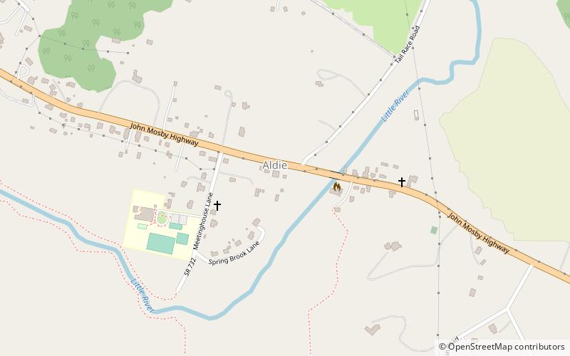 Aldie Mill Historic District location map