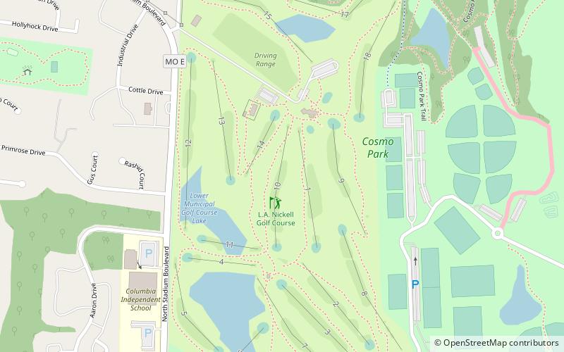 L.A. Nickell Golf Course location map