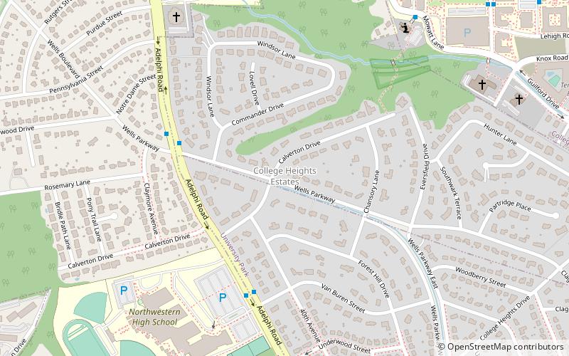 College Heights Estates Historic District location map