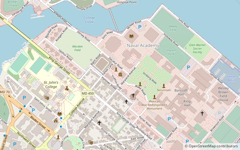 U.S. Naval Academy Museum location map