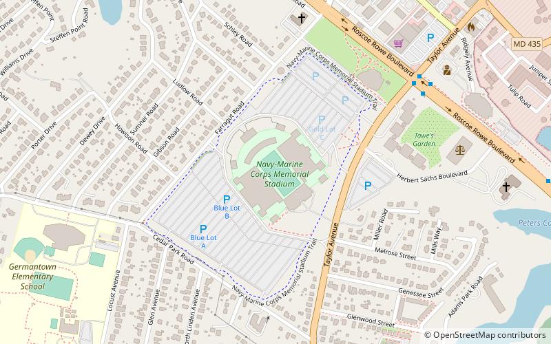 Navy-Marine Corps Memorial Stadium location map