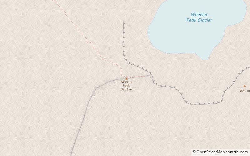 Wheeler Peak Glacier location map