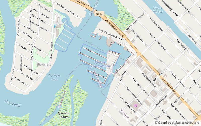 Schooner Island Marina location map
