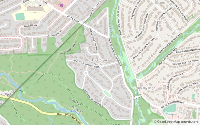 Rock Creek Gardens location map