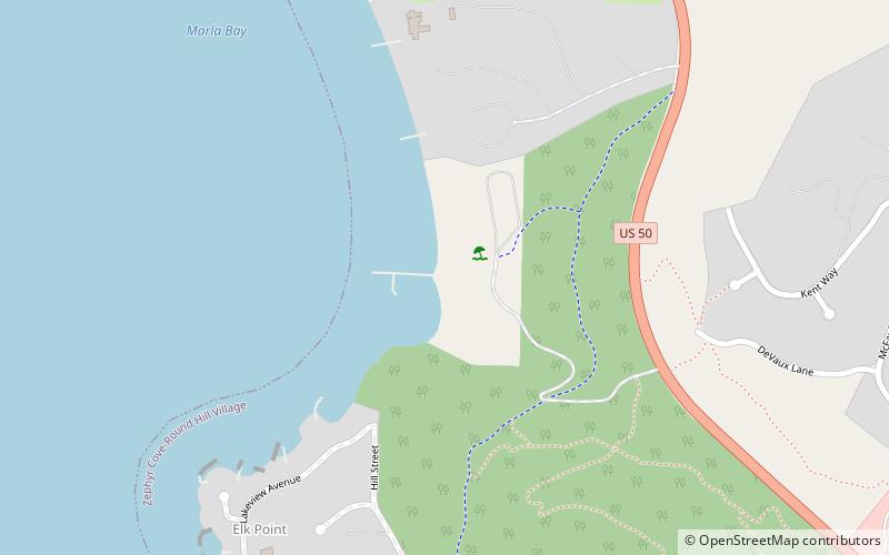 Round Hill Pines Beach Resort location map