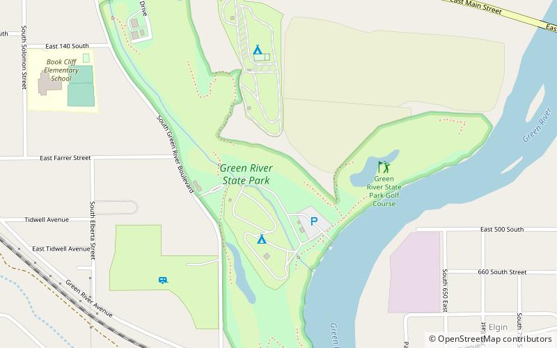 Green River State Park location map