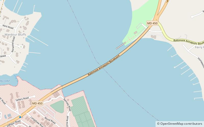 Naval Academy Bridge location map