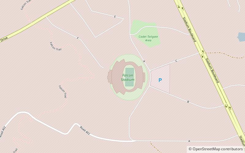 Falcon Stadium location map