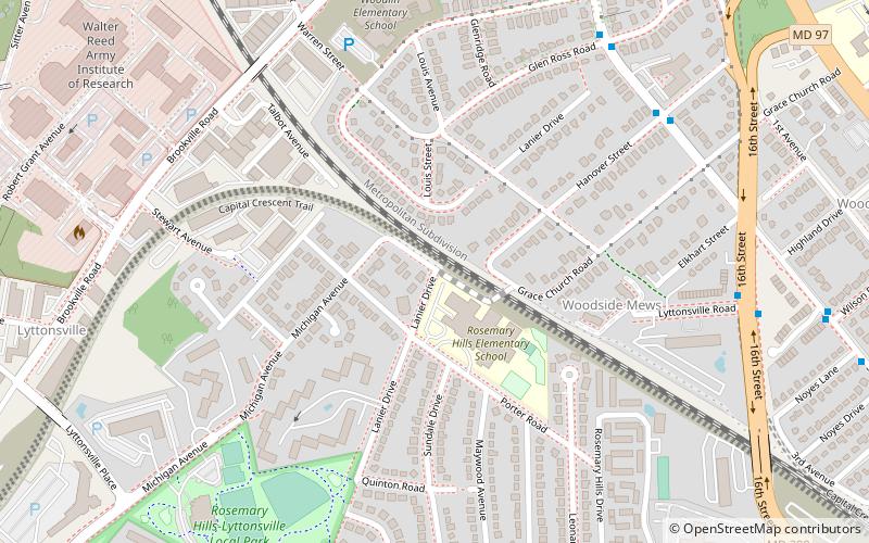 Capital Crescent Trail location map