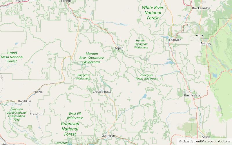 Montañas Elk location map