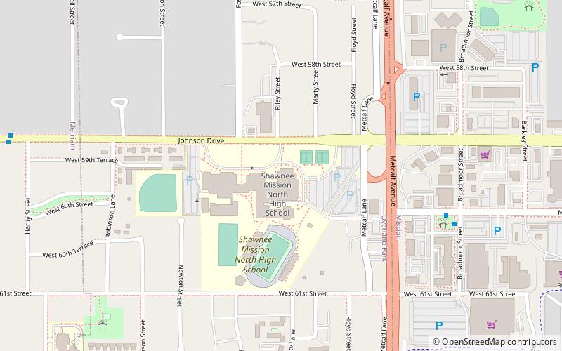 Shawnee Mission District Stadium location map