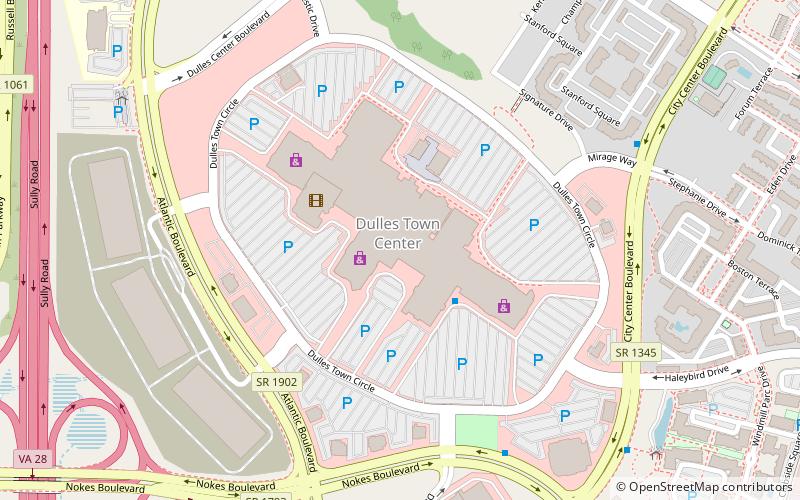 Dulles Town Center location map
