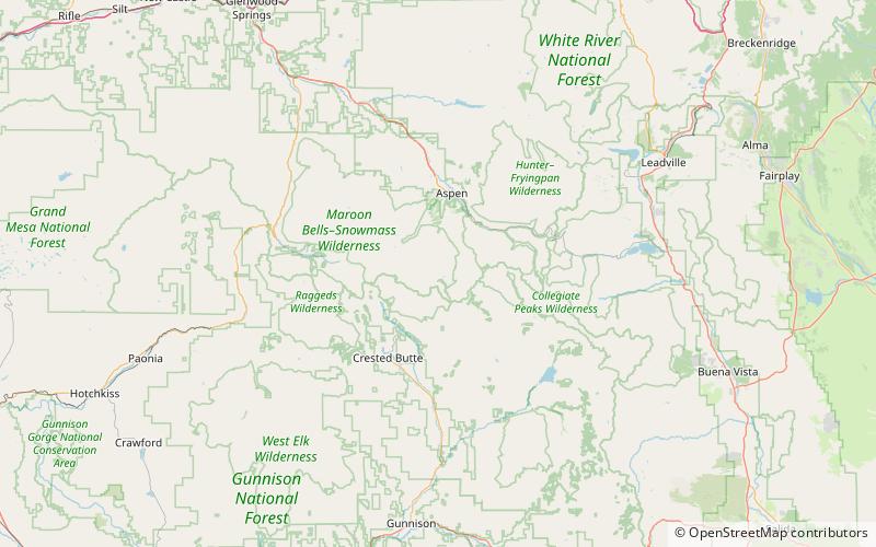 cathedral peak maroon bells snowmass wilderness location map