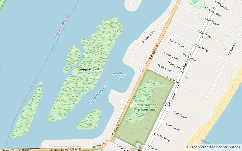 Sanktuarium Ptaków Stone Harbor location map