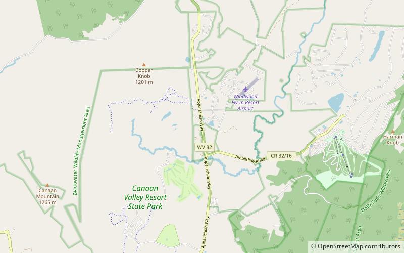 Canaan Valley National Wildlife Refuge location map