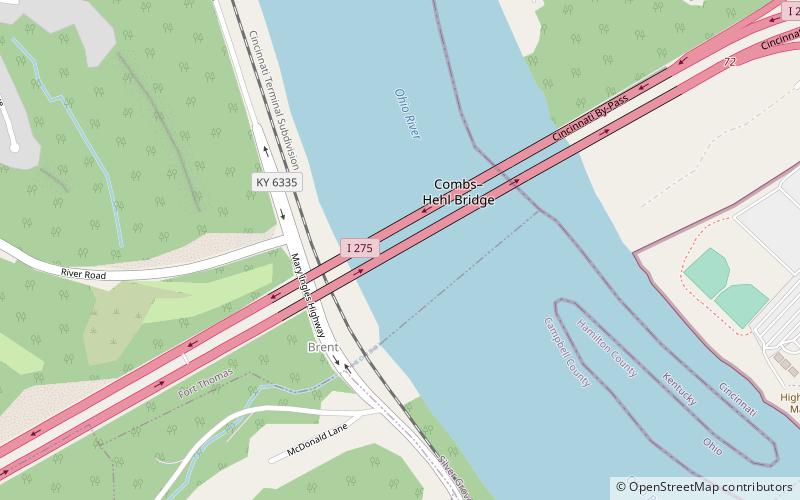 Combs–Hehl Bridge location map