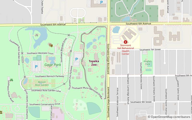 Topeka Zoo location map