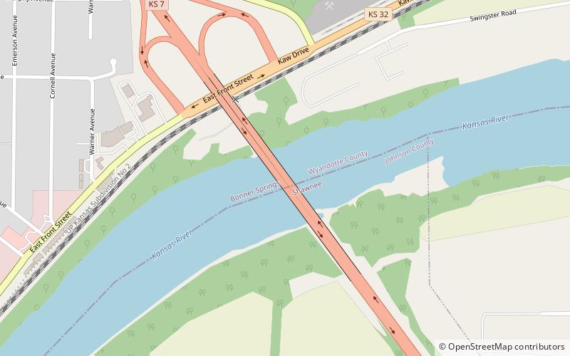 K-7 Bridge location map