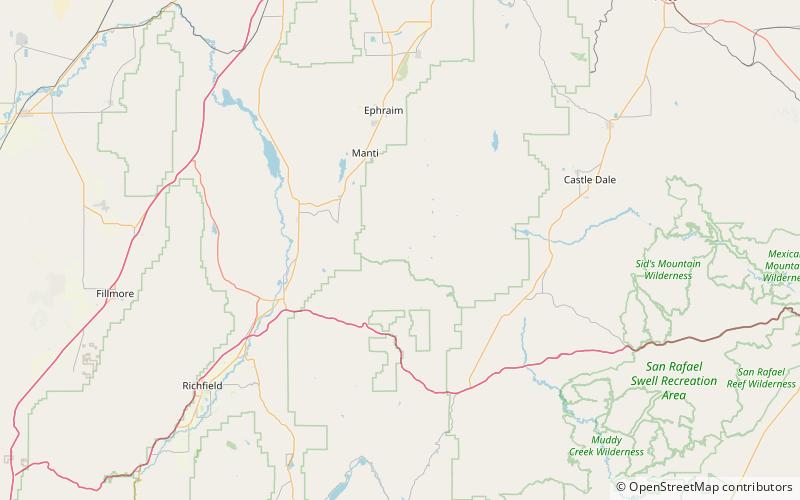 gunnison valley manti la sal national forest location map