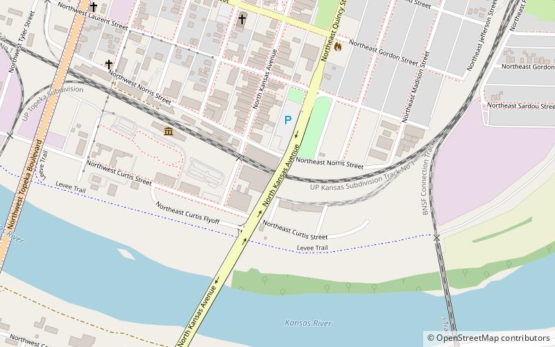 north kansas avenue bridge topeka location map