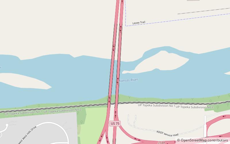 westgate bridge topeka location map