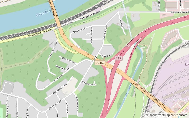 Shawnee Street Overpass location map