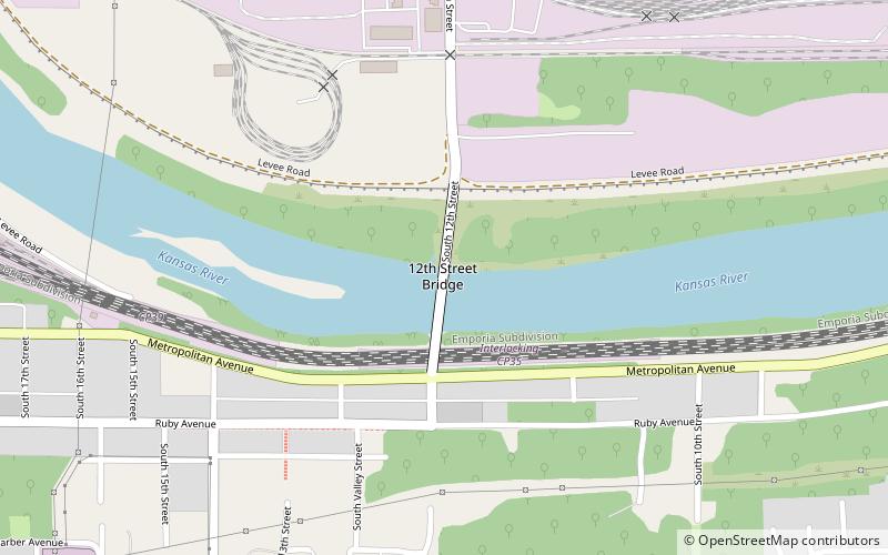 12th street bridge kansas city location map