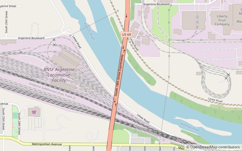 18th street expressway bridge kansas city location map