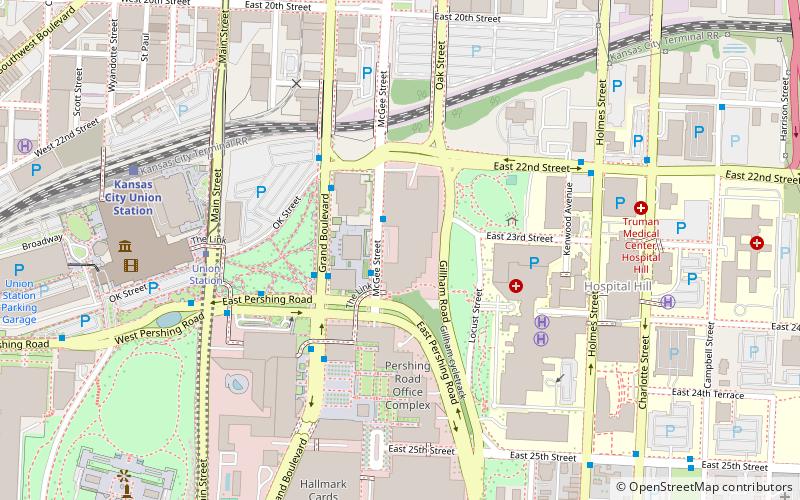 Hyatt Regency walkway collapse location map