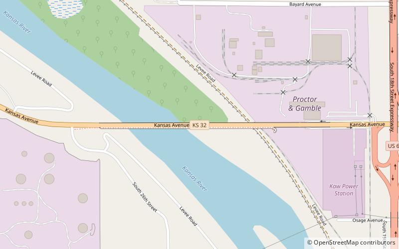 kansas avenue bridge kansas city location map