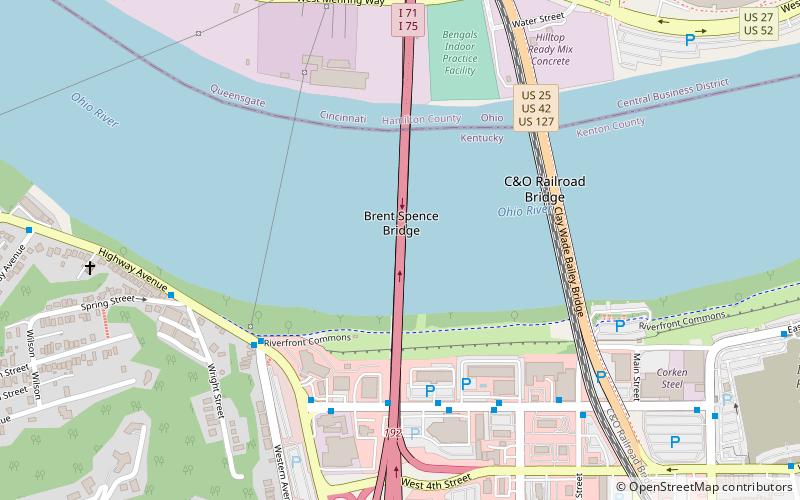 Brent Spence Bridge location map