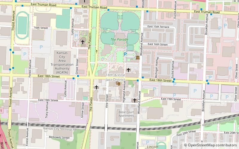 Negro Leagues Baseball Museum location map