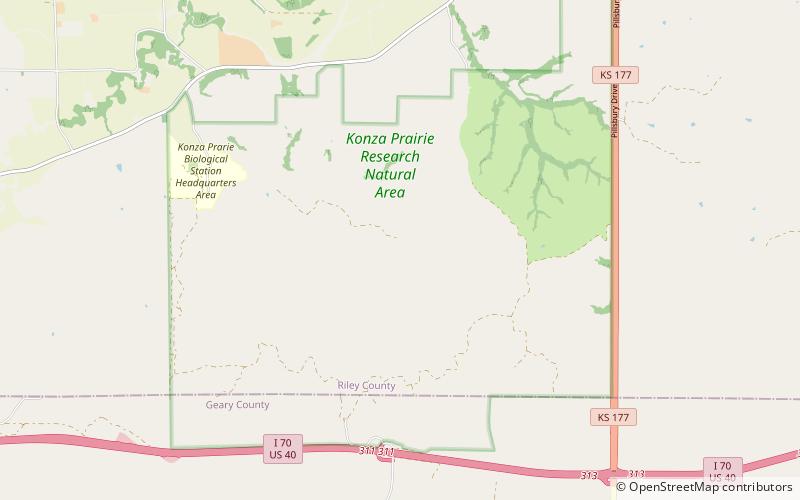 Konza Prairie Research Natural Area location map