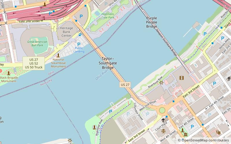 Taylor–Southgate Bridge location map