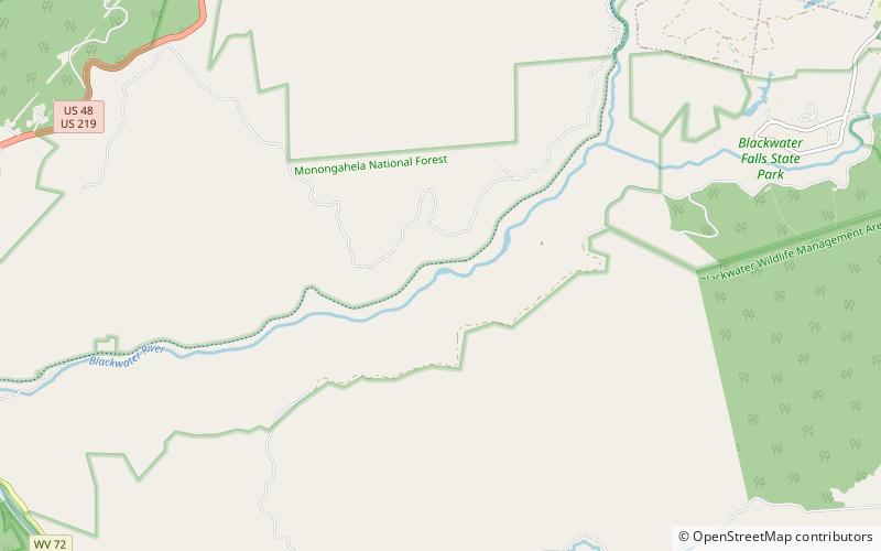 Blackwater Canyon location map