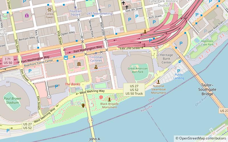 Cincinnati Reds Hall of Fame and Museum location map