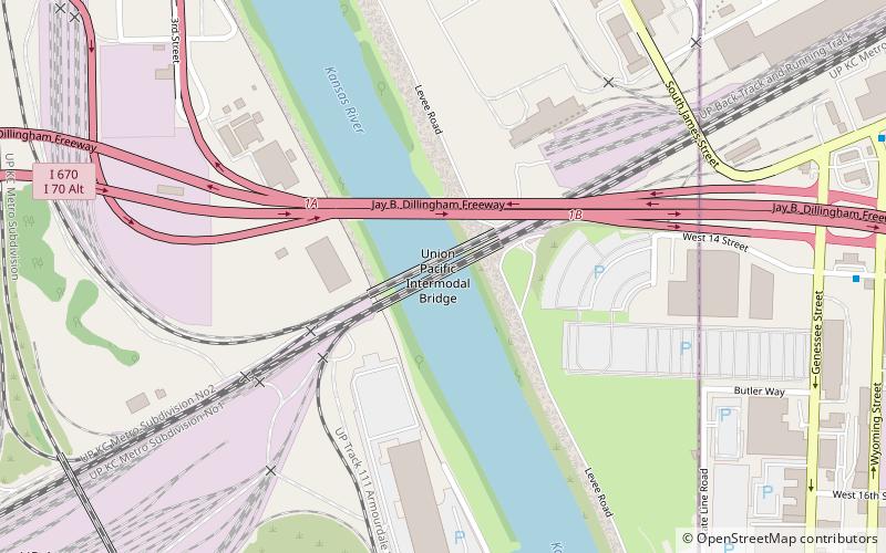 Union Pacific Intermodal Bridge location map