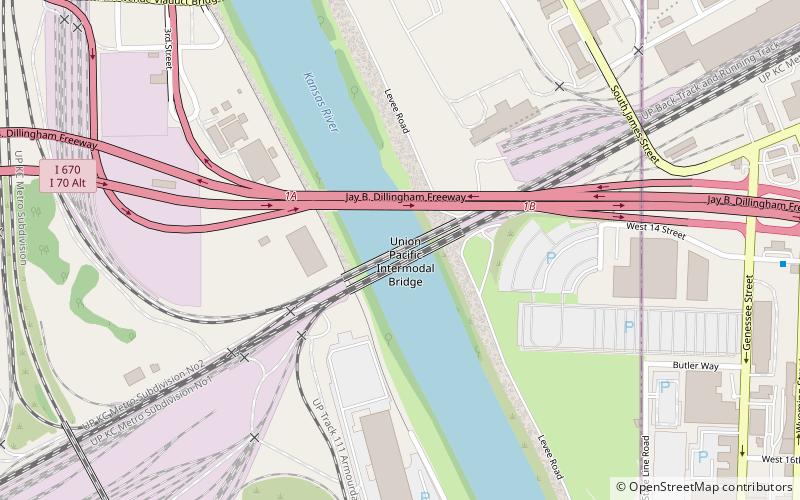 Missouri Pacific Bridge location map